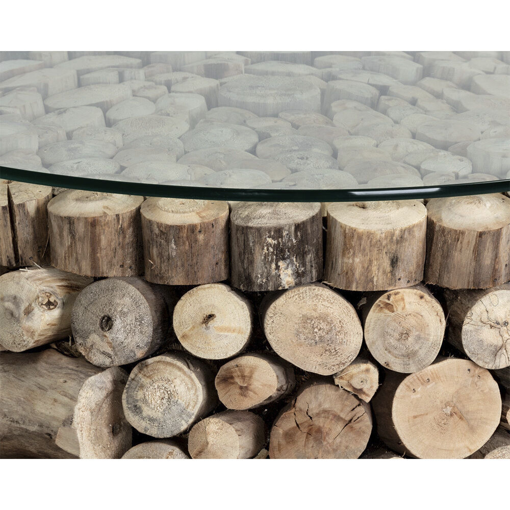 Bickford 23.5 X 13.75 inch Clear / Brown Side Table